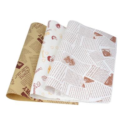 China Custom Greaseproof Paper Logo Printed Food Greaseproof Paper China Supplier for sale