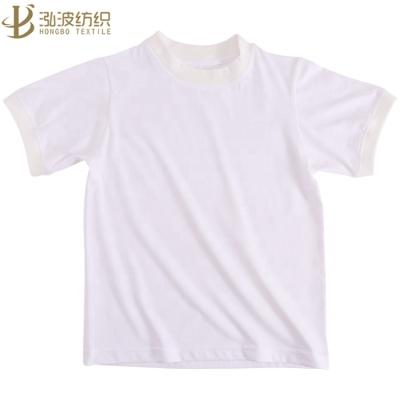 China Breathable Custom Cotton Plain T Shirts White Baby Shirt for sale