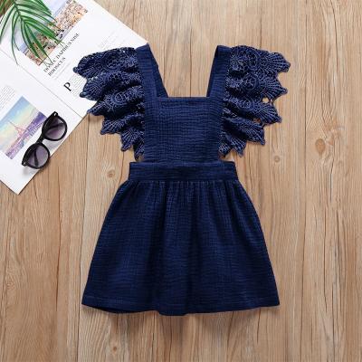 China Wholesale Breathable Customized Princess Sleeveless Lace Summer Baby Dresses Newborn Girl Cotton for sale