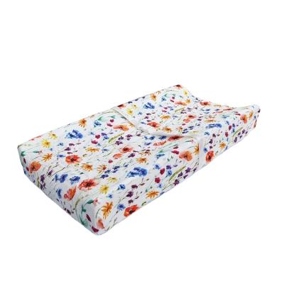 China PORTABLE Organic Bamboo Muslin Cotton Material Baby Crib Fitted Sheets for sale