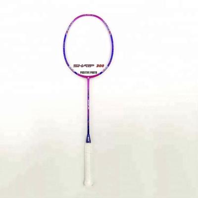 China Good performance and more flexibility full red Rui 300 OEM/ODM carbon fiber badminton manufacturer. for sale