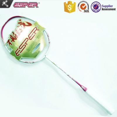 China Good Performance And More Flexibility Manufacturer ESPER 600 Pink-Guangdong With Japanese Toray Graphite Carbon Fiber OEM/ODM Customized Badminton Racket for sale