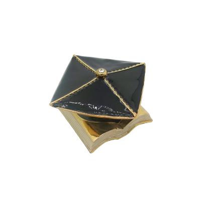 China Box for Exquisite Jewelry Metal Graduation Hat Trinket Box for sale