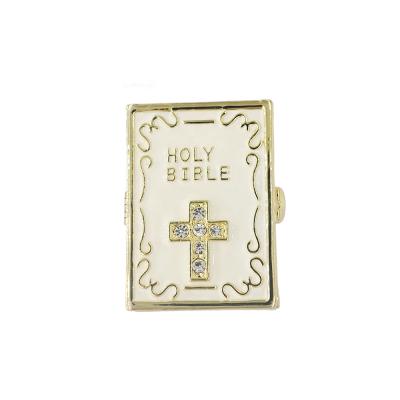 China Box For Wholesale Jewelry Market Sale Metal Bible Shape Trinket Box for sale