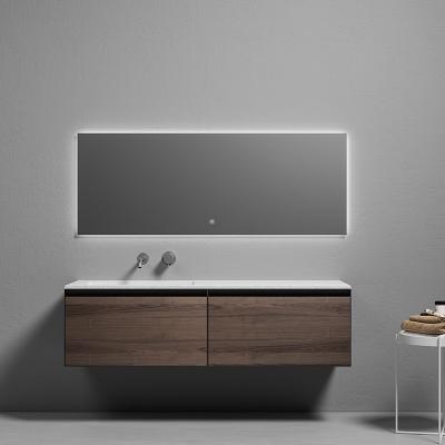 China Modern Rectangular Weather Style Display Mirror Bright Anti Fog Bathroom Customized Smart Led Anti-fog Device Mirrors Backlit for sale