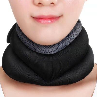 China Relieve Hot Selling Amazon Neck Compression And Pain Neck Brace Black Adjustable Soft Foam Neck Support Cervical Collar for sale