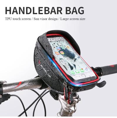 China 100% Waterproof Cycling Accessories 6.0 Inch Bike Cycling Waterproof Frame Bicycle Mobile Phone Carry Bag for sale