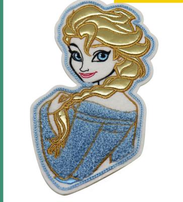 China Cheap Price Fashion Embriodery Patch For Clothes Princess Aisha Embroidery Cloth Embroidery Patch Towel Decorative Embroidery Cloth Patch Cartoon Patch for sale