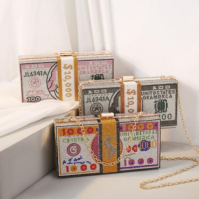 China Cheap price fashion embriodery patch for popular European and American clothing style dinner diamond $handbag USA $straddle banquet evening bag new for sale