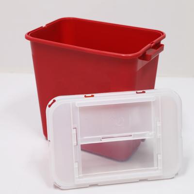 China Puncture Resistant PP 2 Gallon Large Puncture Resistant Plastic Safety Boxes For Hospital Biohazard Clinical Medical Syringe Needle Disposal for sale