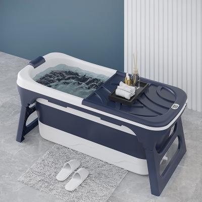 China Modern portable eco-friendly adjustable depth plastic foldable bathtub for old children for sale