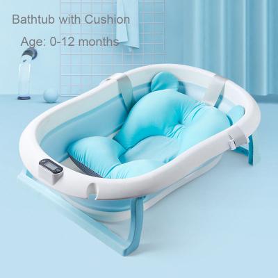 China 2022 Modern Hot Sale Modern Easy Storage Portable Plastic Foldable Newborn Baby Bath Tub For Toddler for sale