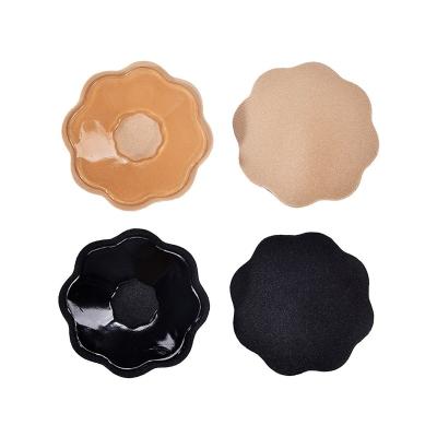 China Sexy Nipple Pies Cover Cloth Reusable Nipple Covers Disposable Breast Pies Satin Petals Adhesive Pies For Women for sale