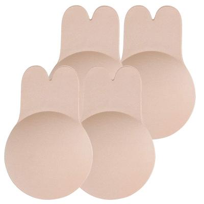 China Silicone Bra Sticky Rabbit Shape Lift Up Invisible Cover Nipple Cover Waterproof Strapless Silicone Nipple Sticker for sale