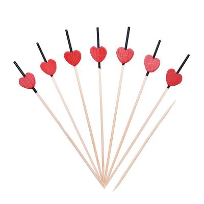 China 21-30 Picks 100 Counts Disposable Handmade Cocktail Sticks Wooden Toothpick Cocktail Sticks Party Supplies for sale