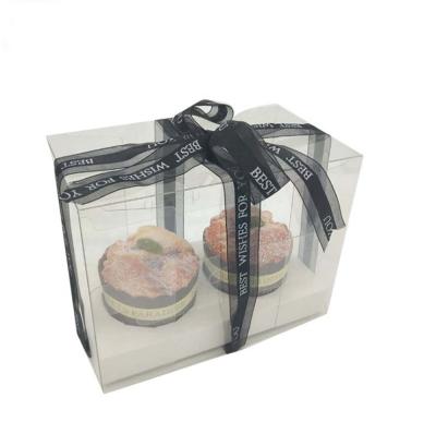 China Stocked Clear Cake Box 2/4/6/12 Grain Cup Birthday Cake Box Cake Packaging OEM Customized for sale