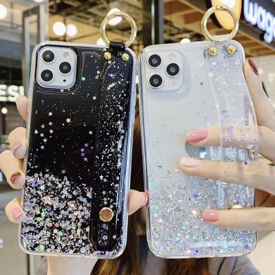 China Elegant Women's Fashion Wristband Stand Stars TPU Phone Case For iphone 11 Case for sale