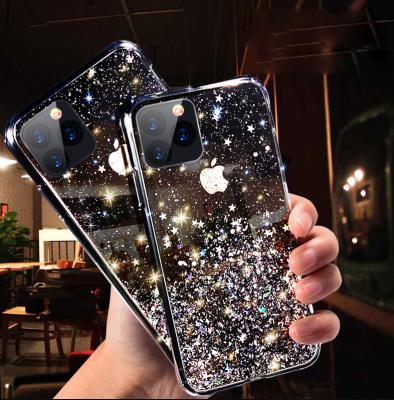 China Luxury Glitter Case Girls Phone Case Glitter Star TPU Case For iphone 11 Pro Case for sale