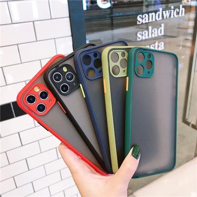 China Strong Color Matte Hard Matte Frame Case Phone Case For iphone 12 12pro 12pro Max Lens Protectors Phone Case for sale