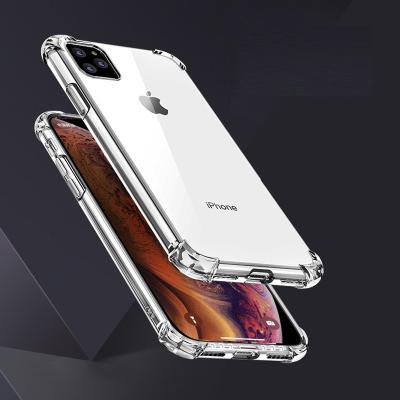 China High quality soft crystal tpu soft crystal bumper phone case shockproof clear case for iphone 11 for sale