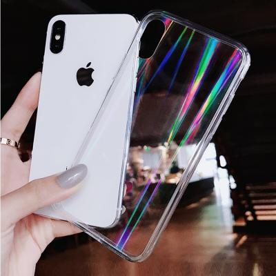 China Aurora Shining Clear TPU Acrylic Case Phone Case For iPhone x/xs for sale