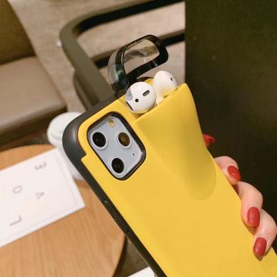 China 2in1 Shockproof Case 2in1 TPU PC Earphone Holder Phone Case For iPhone 11 Airpod Holder Phone Case for sale