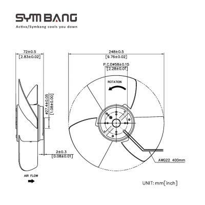 China Factory D28080F-DA 115V 280*80mm Frameless Type Metal Fan Blade for sale