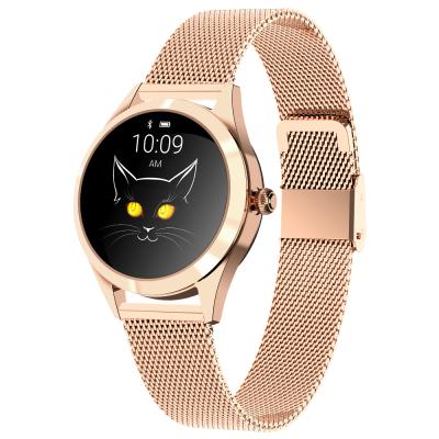 China Real Time Heart Rate Blood Pressure KW10 KW20 Ladies Smartwatch Eseed Touch Screen Full Touch Women Luxury Wristband for sale