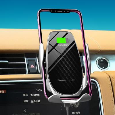 China Low Price Standard Infrared Auto Sensor Quality Waist Battery Fast Charging 15W Wireless Charger Car Mount for sale