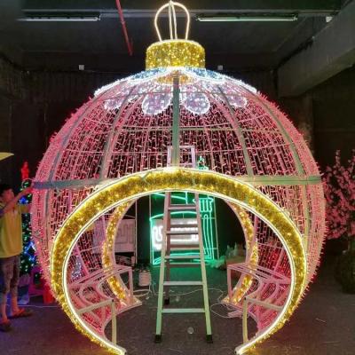 China 2023 Commercial Success IP65 3D LED Waterproof Pattern Commercial Use Giant Multicolor Round 2023 Light Ball For Sale for sale