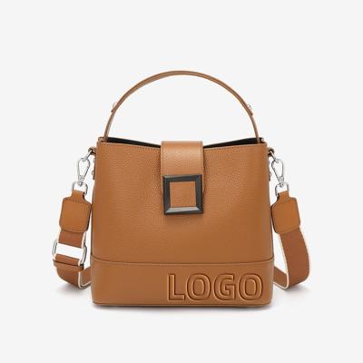 China Fashion High Quality Wholesale Ladies Bucket Bag Custom Logo Genuine Leather Women Purses and Handbags 2022 for sale