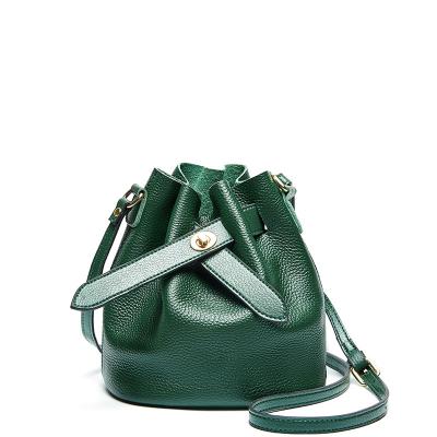 China 2021 Fashion Wholesale High Quality Fashion Cross - Body Bag Women Handbag Leather Shoulder Drawstring Bucket Mini Bags Bag Purses for sale