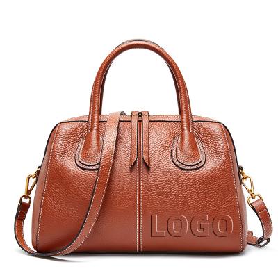 China 2021 summer fashion handbags boston genuine leather bag bags 2021 ladies shoulder bag women luxury wholesale high quality bag for sale