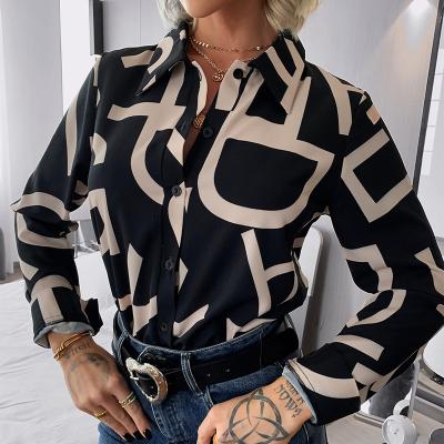 China Anti-pilling 2022 high quality wholesale custom made ladies shirts oversized stylish casual blouses women's tops full for sale