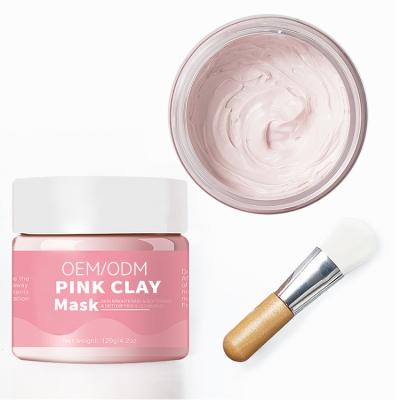 China Detox Lighting Rose Facial Mask Natural Pink Deep Cleansing Rose Face Mud Clay Mask Hot Sale Moisturizing Cream for sale