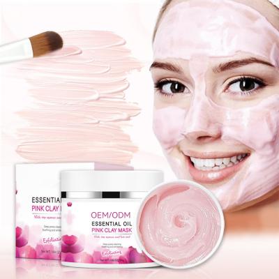 China Wholesale Hot Sale Rose Facial Mask Whitening Deep Moisturizer Cleansing Clay Mask Exfoliating Pink Clay Face Mask for sale