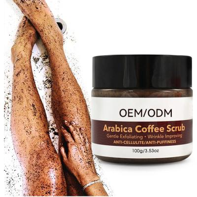 China OEM/ODM Exfoliator Deep Cleansing Exfoliate Whitening Arabica Coffee Scrub Blackhead Removal Organic Body Scrub for sale