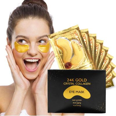 China Anti-wrinkle 24K Gold Collagen Eye Mask Under Eye Patch Treatment Puffiness Bags Anti Aging Removing Deep Hydration for sale