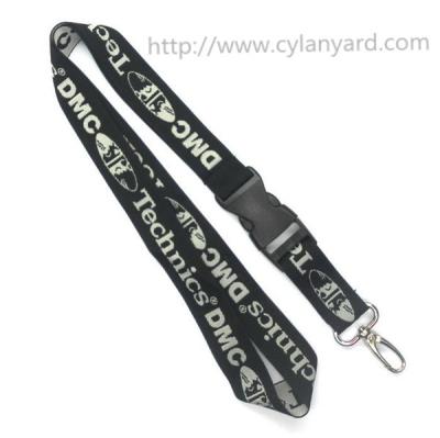 China Custom branding logo jacquard woven lanyards, single sided woven logo lanyards, for sale