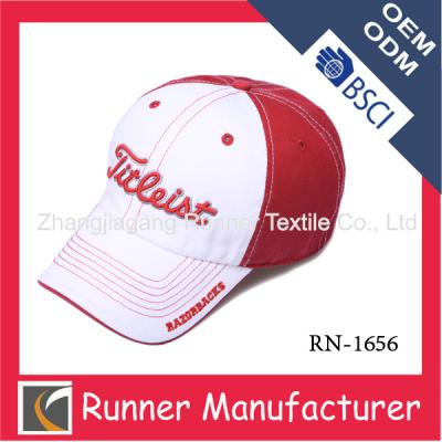 China Custom baseball cap in cotton with 3D embroidery for sale