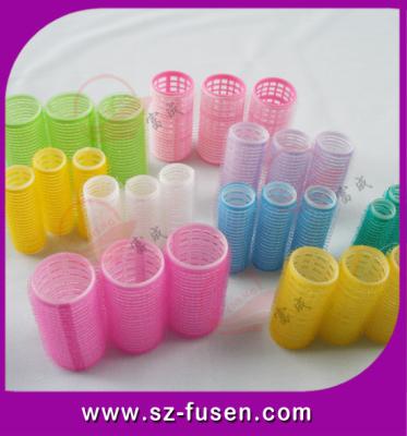 China Hair Dress Up Nylon Velcro Hair Rollers / Soft Hair Curlers For Girls for sale