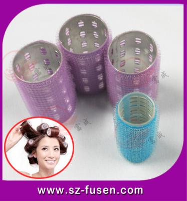 China Eco-Friendly Velcro Plastic Hair Rollers / Sponge Hair Rollers On Long Hair for sale