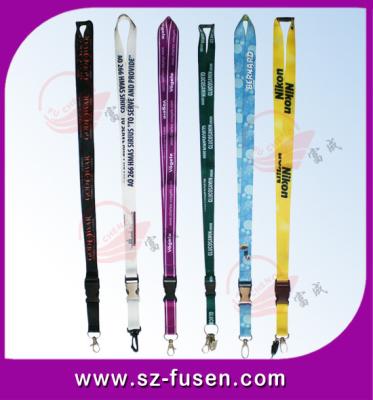 China Promotional Single Custom Lanyard / Neck Lanyards With Heat Transfer Printing for sale