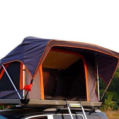 China Extended Type Thick Roof Car Tent Oxford Canvas Top Roof Heightening Camping Hard Top Tent for sale