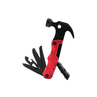 China 2CR13+ Aluminum Alloy Aluminum Alloy 2CR13+ Claw Hammer Kit Knife Ax Hammer Saw Screwdriver Kit Multitool Pliers Emergency Tool for sale