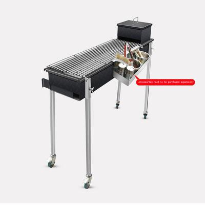 China 2022 Size Adjustable High Quality Portable BBQ Grill Portable Charcoal Camping BBQ Grill for sale