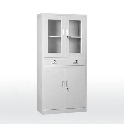 China Glass Door 0.160 CBM 45kgs Capacity Metal Filing Cupboard for sale