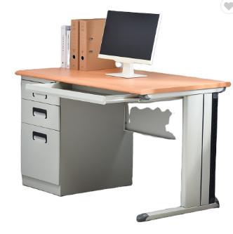 China Van het het staalmetaal van het schoolkantoormeubilair houten MDF 25mm het stevige bureau van de tafelbladcomputer met ladekabinet Te koop