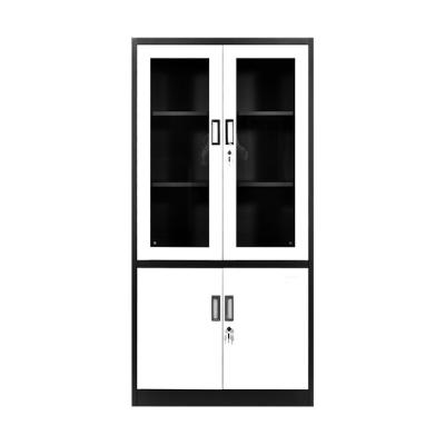 China Steel File Cabinet Glass Door Laboratory Cabinet Steel Cupboard for sale