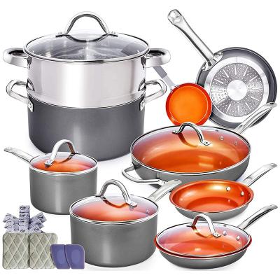 China Sustainable Promotional Good Quality Pot Cast Iron Kitchen Cooking Pots Sets Cookware for sale